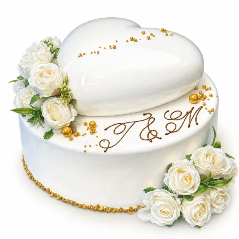 2 tiered mousse cake "Big heart"