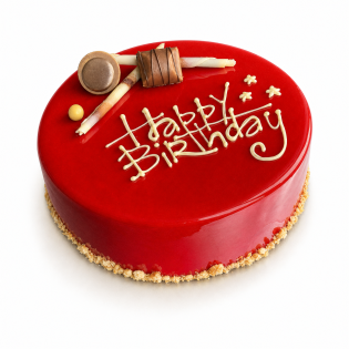 Mousse cake Happy Birthday in Edmonton | TISTO CAKES