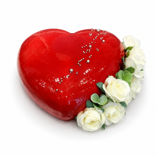 Mousse cake Floral Heart in Edmonton | TISTO CAKES