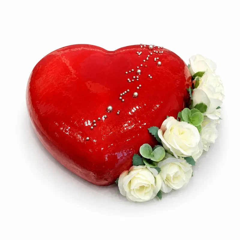 Floral Heart Mousse Cake Edmonton | Tisto Cakes