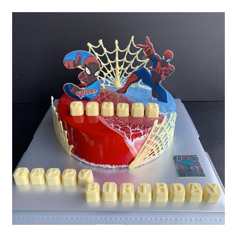 Mousse cake "Spiderman"
