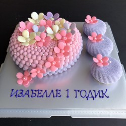 Birthday cake with flowers