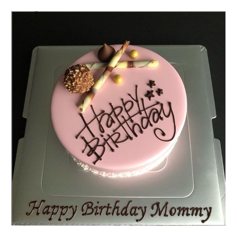 Mousse cake Happy Birthday in Edmonton | TISTO CAKES