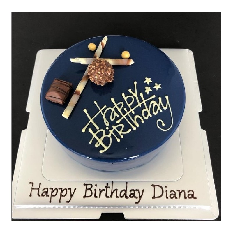 Mousse cake Happy Birthday in Edmonton | TISTO CAKES