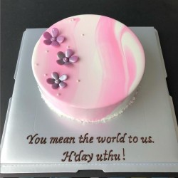 Mousse cake Pink waves