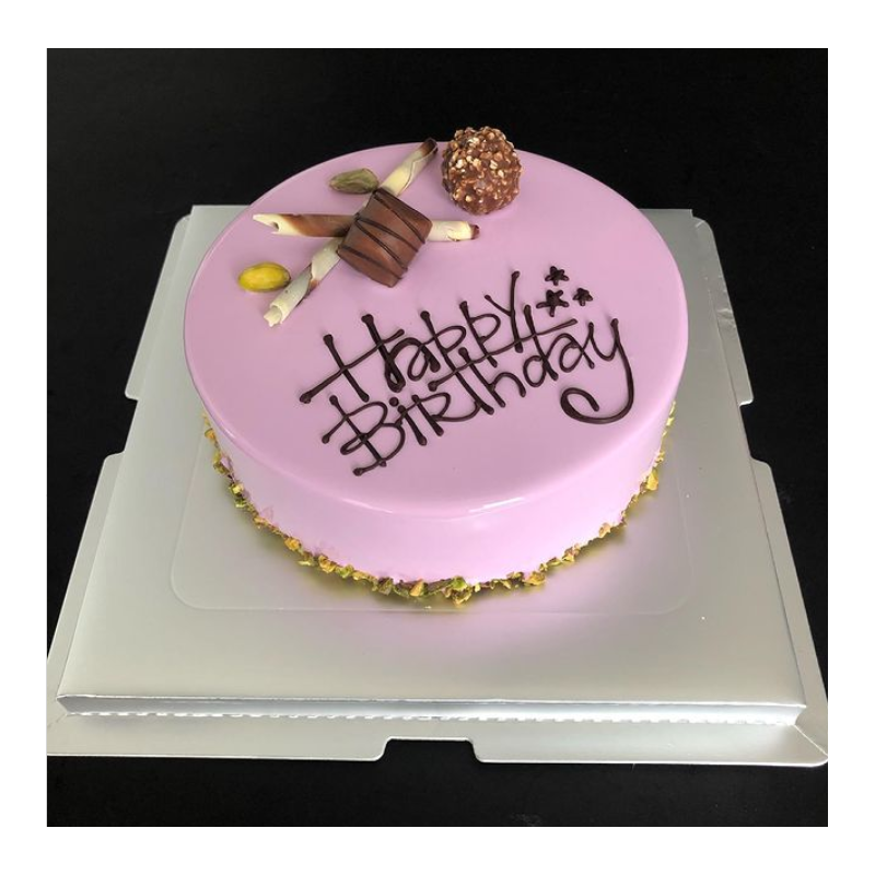 Mousse cake Happy Birthday in Edmonton | TISTO CAKES