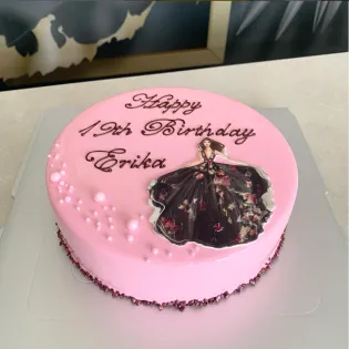 Girl Mousse Cake Edmonton | Tisto Cakes